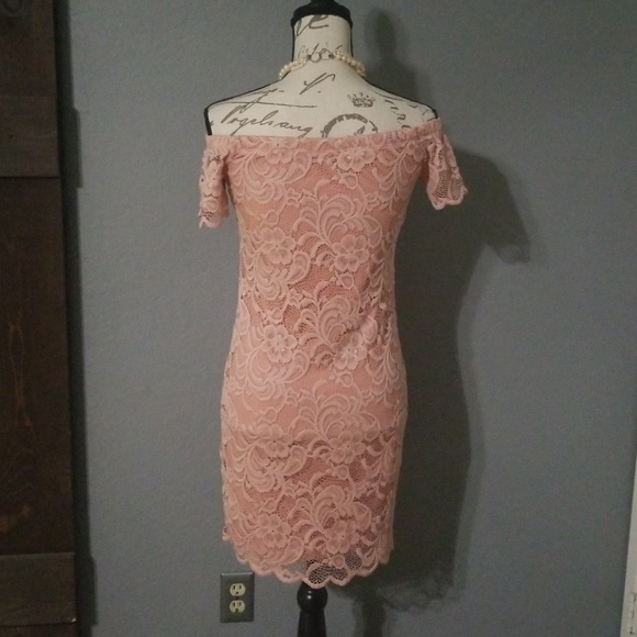Beautiful Rose Pink Lace Dress NWOT - Picture 7 of 8